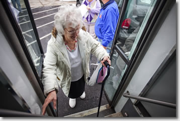 Senior Entering Bus